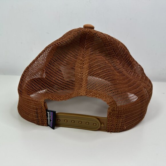 Mens Patagonia Baseball Trucker Hat Tan/Brown Mesh Snapback - Picture 5 of 9